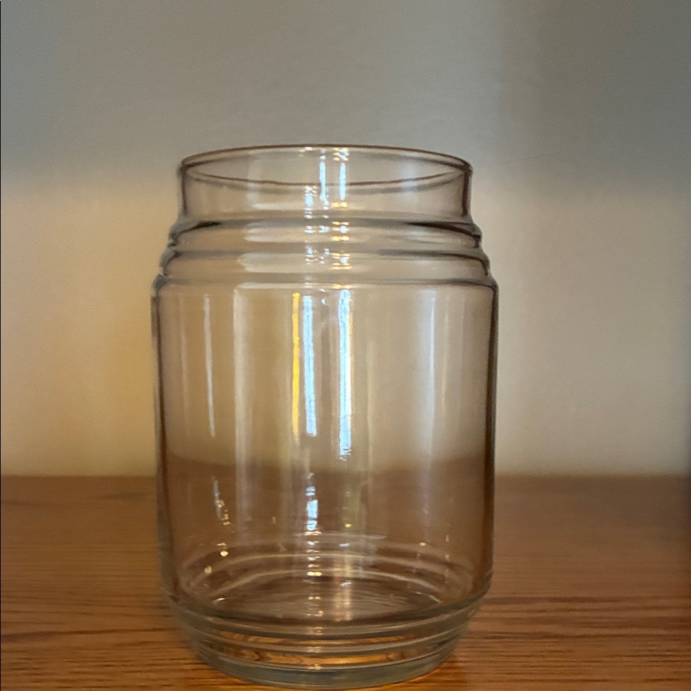 Clear Glass Jar Vase - Simple Rounded Design - Picture 3 of 6